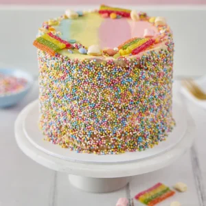 Rainbow sprinkle cake