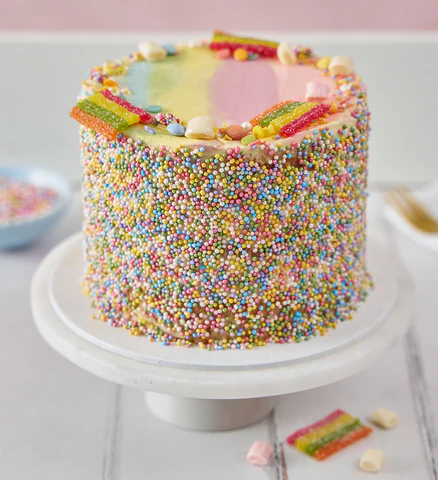 Rainbow sprinkle cake
